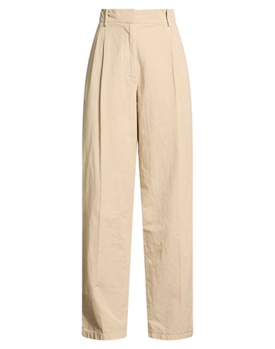 The Row Woman Pants Beige Size 0 Cotton, Linen In Sand