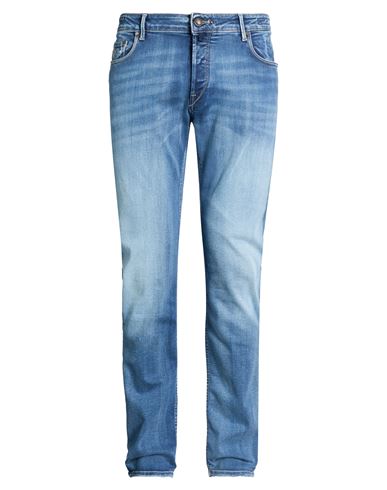 Hand Picked Man Jeans Blue Size 35 Cotton, Lyocell, Elastomultiester, Elastane