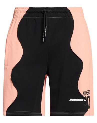 Numero 00 Man Shorts & Bermuda Shorts Salmon Pink Size L Cotton, Nylon