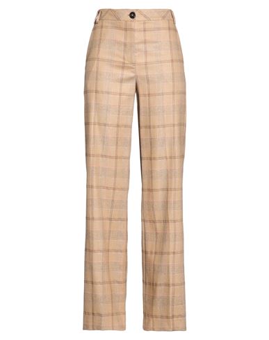 Patrizia Pepe Woman Pants Beige Size 10 Viscose, Wool, Polyester, Elastane In Sand