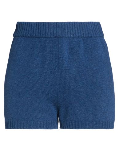 Fedeli Woman Shorts & Bermuda Shorts Navy Size 6 Cashmere In Blue