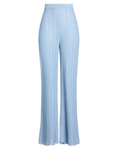 Fedeli Woman Pants Light Blue Size L Linen, Cotton