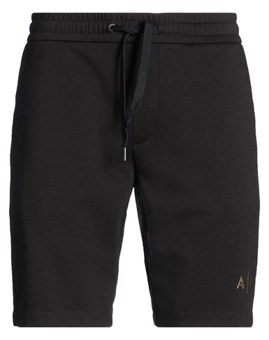 Armani Exchange Man Shorts & Bermuda Shorts Black Size M Polyester, Viscose, Elastane