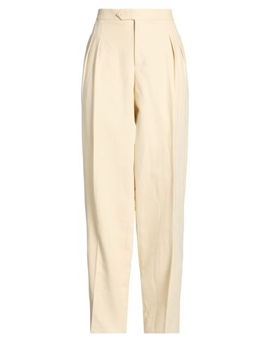 Twinset Woman Pants Beige Size 8 Cotton, Linen In Sand