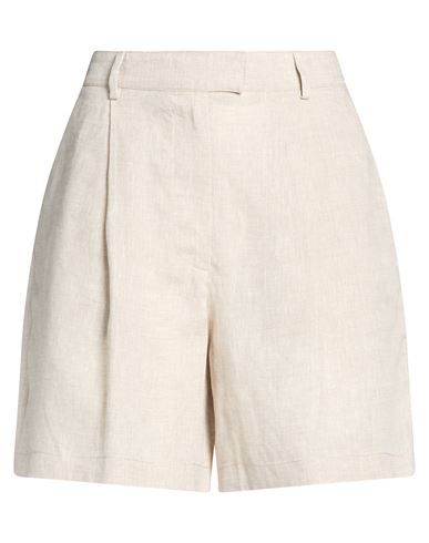 Brunello Cucinelli Woman Shorts & Bermuda Shorts Beige Size L Linen In Sand
