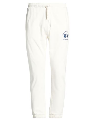 La Martina Man Pants Off White Size 3xl Cotton