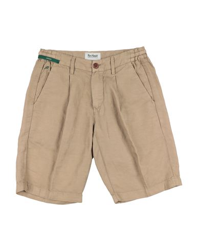 Re-hash Re_hash Man Shorts & Bermuda Shorts Beige Size 30 Hemp, Cotton In Sand