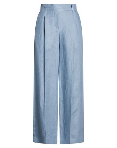 Brunello Cucinelli Woman Pants Bright Blue Size 12 Hemp, Linen