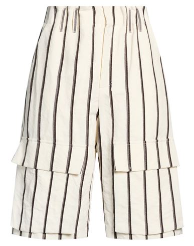 Brunello Cucinelli Woman Shorts & Bermuda Shorts Ivory Size 6 Linen, Cotton, Polyester In White