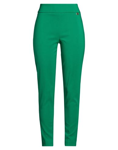 Cafènoir Woman Pants Green Size 8 Polyester, Elastane