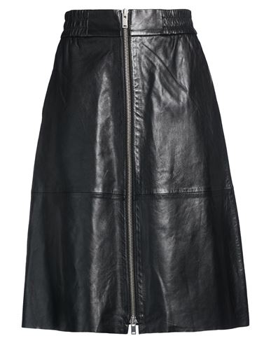Ba&sh Ba & Sh Woman Midi Skirt Black Size 10 Lambskin