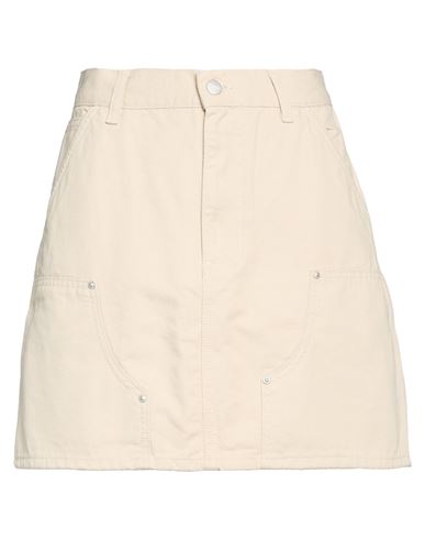 Carhartt Woman Mini Skirt Beige Size S Cotton In Sand