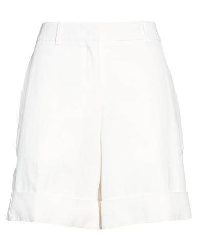 Jil Sander Woman Shorts & Bermuda Shorts White Size 4 Linen