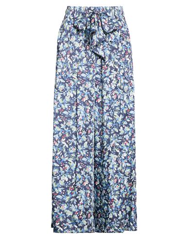 High Perpetual Woman Pants Navy Size 12 Polyester In Blue