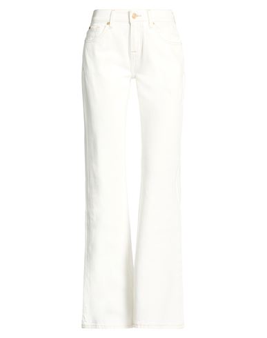 7 For All Mankind Woman Jeans White Size 31 Cotton, Elastane