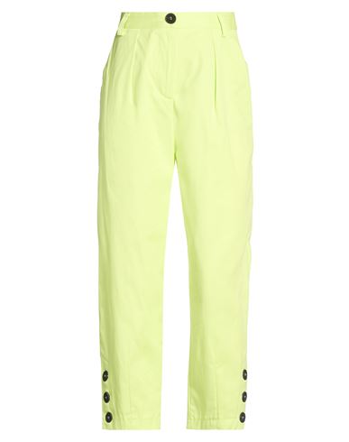 Imperial Woman Pants Lime Green Size S Cotton, Elastane