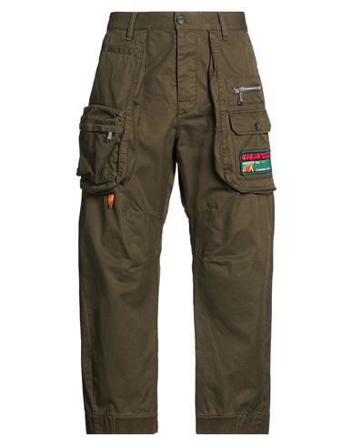 Dsquared2 Man Pants Military Green Size 38 Cotton