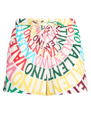 Valentino Garavani Woman Shorts & Bermuda Shorts Yellow Size 6 Silk In Multi