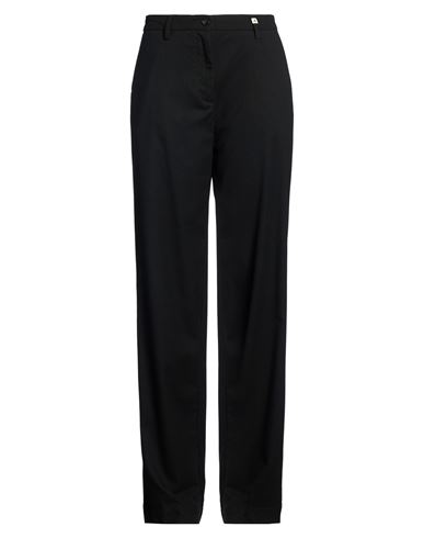 Myths Woman Pants Black Size 8 Polyester, Viscose, Elastane
