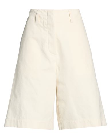 Jil Sander + Woman Shorts & Bermuda Shorts Ivory Size 6 Cotton In White