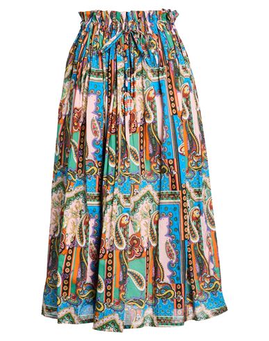 Connor & Blake Woman Maxi Skirt Azure Size M Cotton In Blue