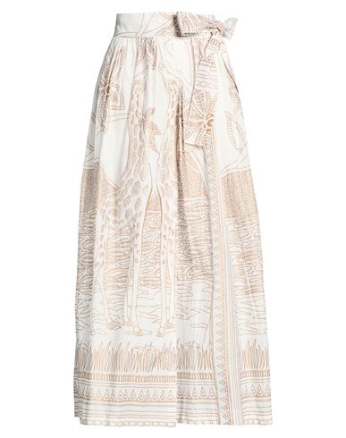 Connor & Blake Woman Maxi Skirt White Size L Cotton