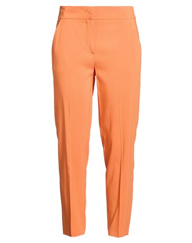 Carla G. Woman Pants Orange Size 6 Acetate, Viscose, Elastane