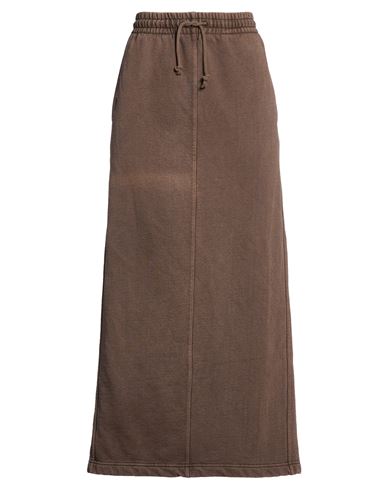 Falda midi Mujer Marrón chocolate S,XS Mujer