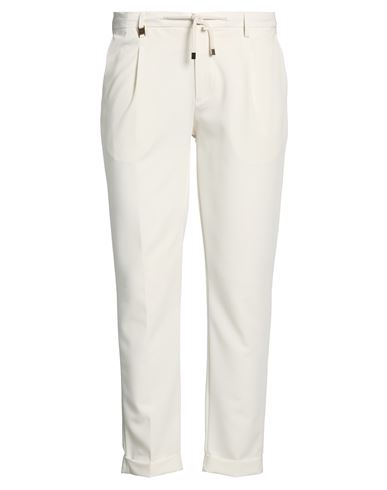Barbati Man Pants White Size 38 Polyester, Viscose, Elastane