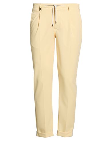 Barbati Man Pants Pastel Yellow Size 34 Polyester, Viscose, Elastane