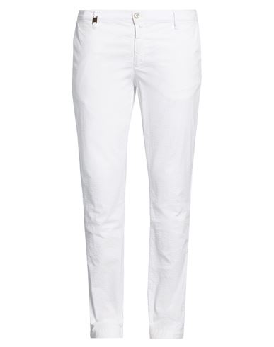 Barbati Man Pants White Size 38 Cotton, Elastane