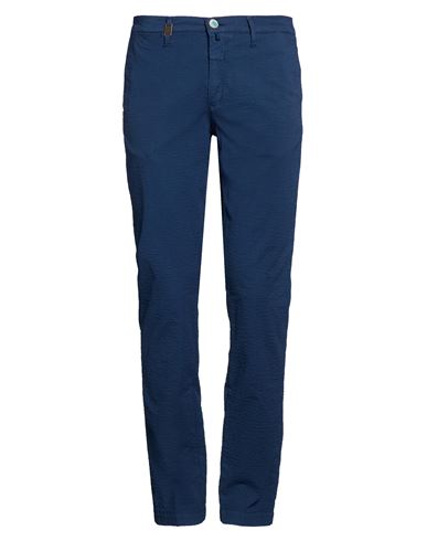 Barbati Man Pants Navy Size 32 Cotton, Elastane In Blue