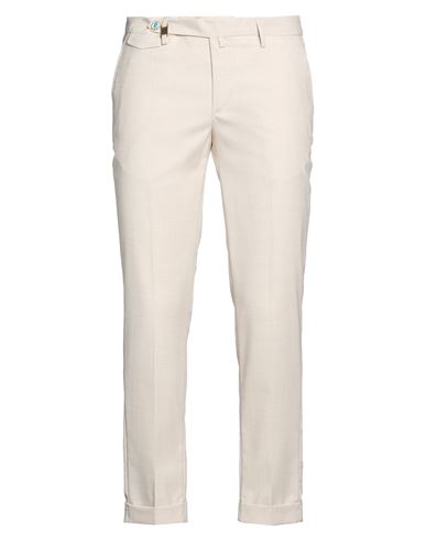 Barbati Man Pants Beige Size 32 Polyester, Viscose, Wool, Elastane In Gold