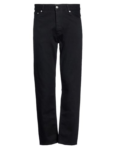 Maison Kitsuné Man Jeans Black Size 31 Cotton, Polyurethane