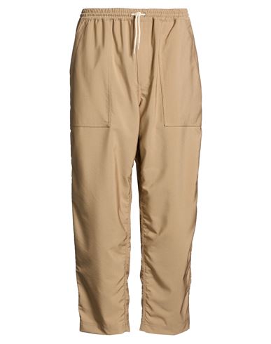 Comme Des Garçons Homme Man Pants Light Brown Size M Polyester, Wool In Sand