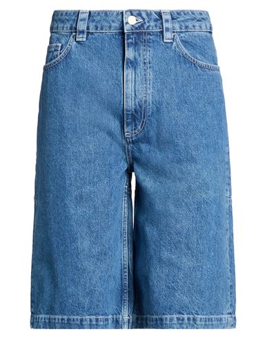 Sunnei Man Denim Shorts Blue Size L Cotton