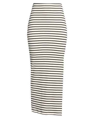 Forte Dei Marmi Couture Woman Maxi Skirt Cream Size L Cotton In Multi