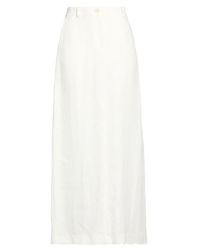 P.a.r.o.s.h P. A.r. O.s. H. Woman Maxi Skirt White Size S Linen