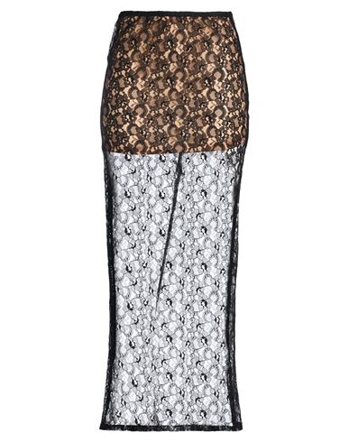 Chiara Ferragni Woman Maxi Skirt Black Size 4 Polyamide In Brown
