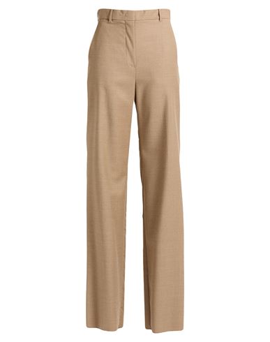 Max Mara Studio Woman Pants Sand Size 6 Virgin Wool, Elastane In Brown