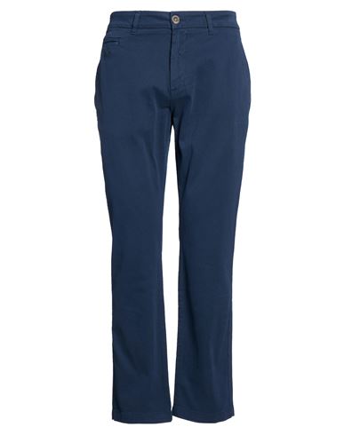 La Martina Man Pants Navy Size 34 Cotton, Elastane In Blue