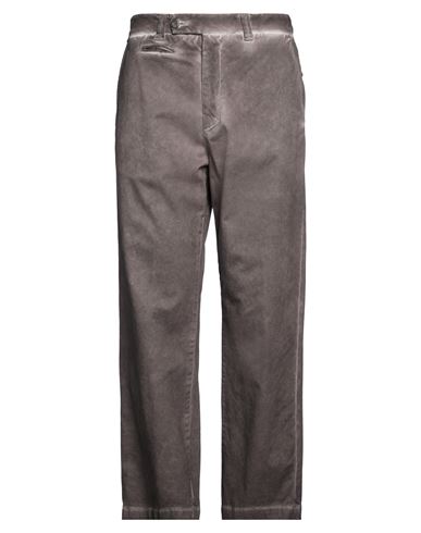 Messagerie Man Pants Taupe Size 32 Cotton, Elastane In Brown