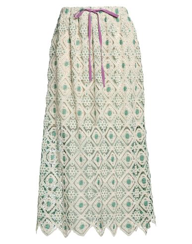 La Doublej Woman Midi Skirt Turquoise Size S Polyester In Gold