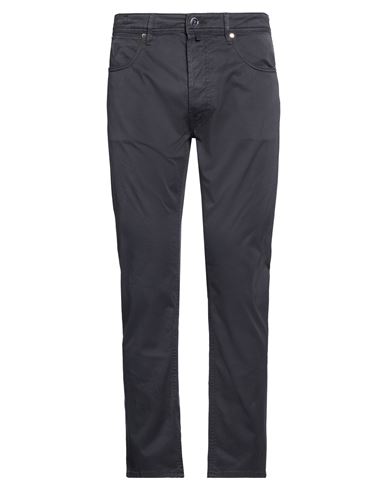 Hand Picked Man Pants Midnight Blue Size 34 Cotton, Elastane In Black