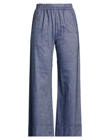 Cigala's Woman Pants Blue Size 31 Cotton, Lyocell, Linen, Elastane