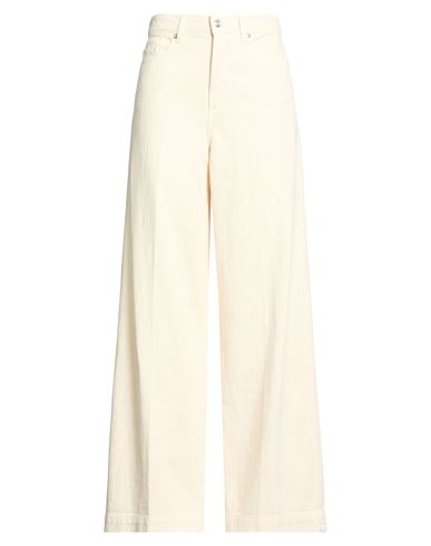 Nine In The Morning Woman Jeans Ivory Size 30 Cotton In White