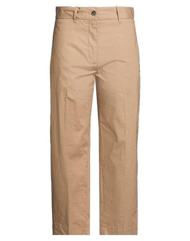 Nine In The Morning Woman Pants Light Brown Size 32 Cotton, Silk, Elastane In Sand
