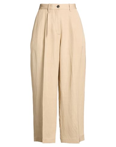 Nine In The Morning Woman Pants Beige Size 28 Viscose, Linen In Sand