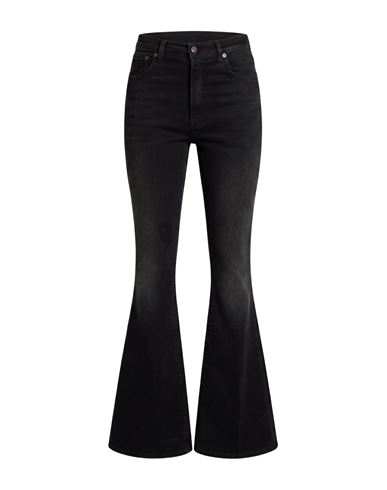 People (+)  Woman Jeans Black Size 26 Cotton, Elastomultiester, Elastane