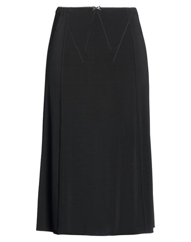 Rabanne Woman Midi Skirt Black Size 8 Viscose, Elastane